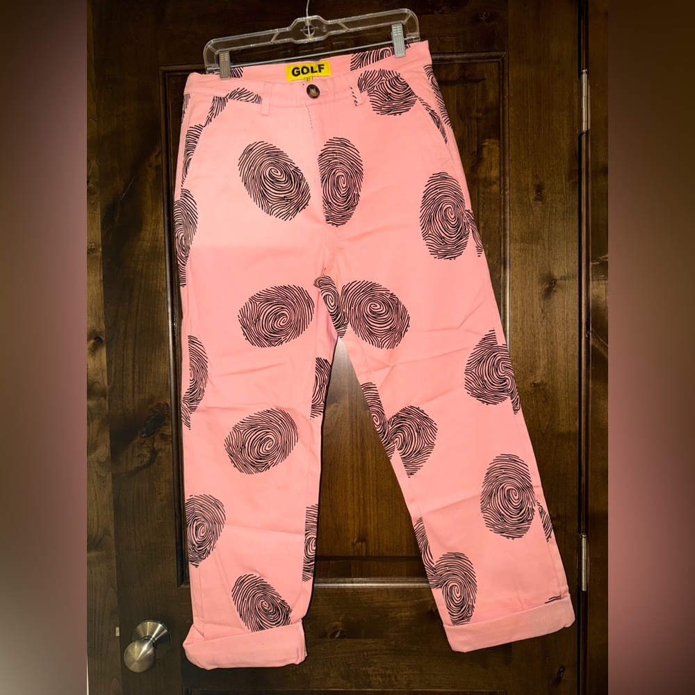 Golf Wang Men's Pink Fingerprint Pants